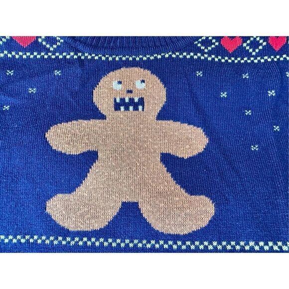 Gingerbread Man Ugly Christmas Sweater, L - Picture 6 of 11